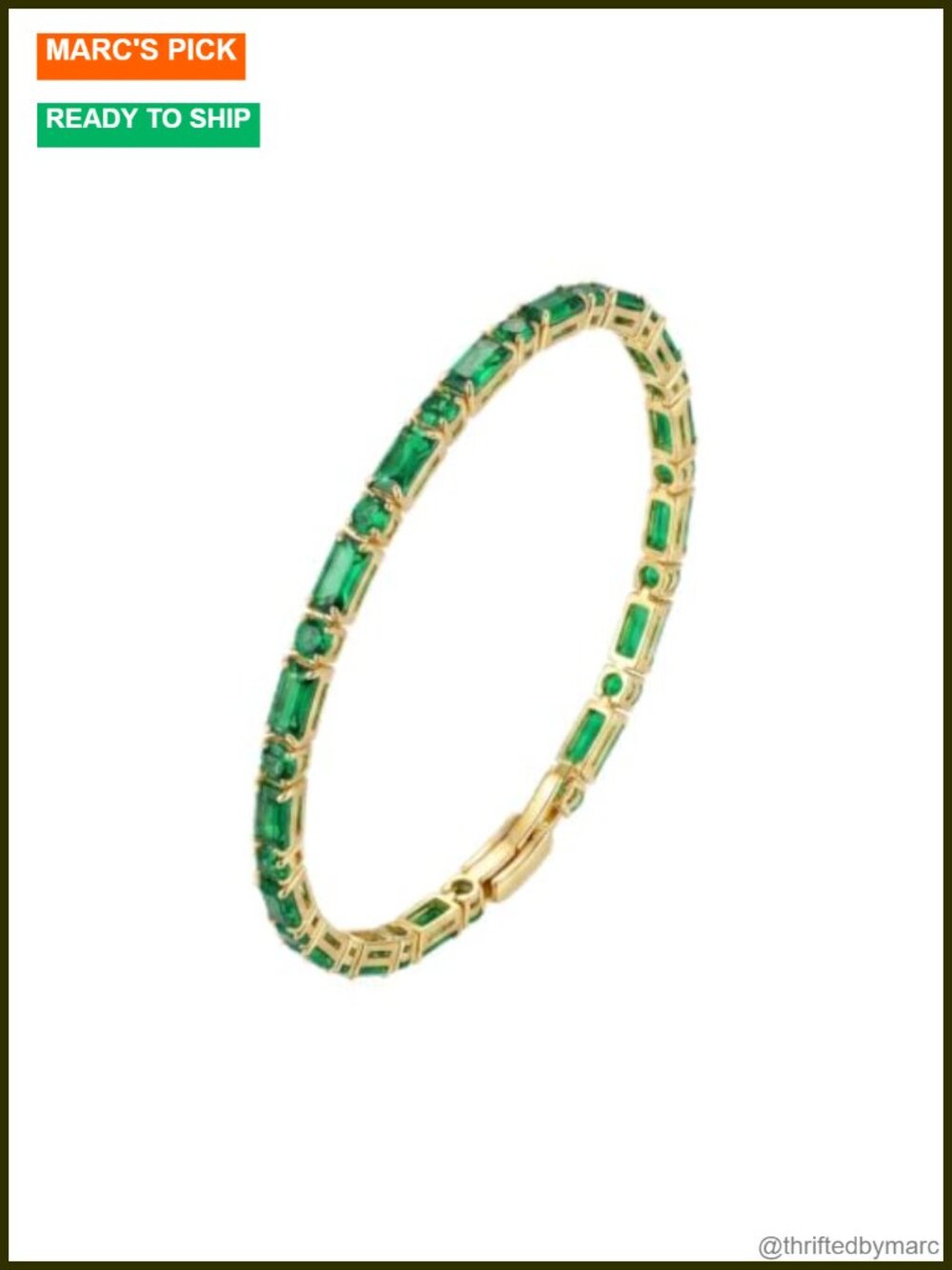 Tennis Bracelet Cubic Zirconia Titanium Steel 7 Inch Stackable